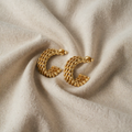 Flora – Shared Clarity Gold Earrings with Natural Expression