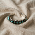 Silver bracelet with stone