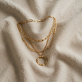 Classic Three-Strand Gold Necklace