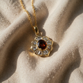 Gold Necklace with ruby