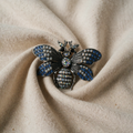 ROYAL BLUE BEE BROOCH