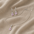 Rosalith Lumen Twist Jewellery Set | White Gold