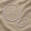 Beautiful Bright Round Zirconia Bridal Set