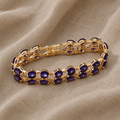 Amethyst Tennis Bracelet in Gold-Tone