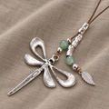 Bohemian Dragonfly Leather Necklace