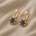 Classic Flower Earrings with Cubic Zirconia
