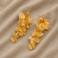Couture Flower Earrings in Metal