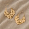 Couture Patterned Hoop Earrings