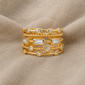 Couture Stackable Rings in Gold-Tone