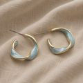 Elegant Twisted C-Shaped Earrings