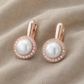 Pearl Drop Ring in Rose Gold-Tone