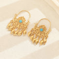 Luxe Hoop Earrings with Tassel