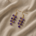 Dangling Grape Cluster Earrings