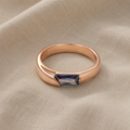 Warm Square Colourful Zircon Ring