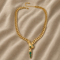 Lavish Snake Chain Necklace in Gold-Tone