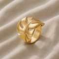 Luxe Open Leaf Ring