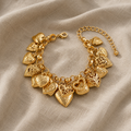 Luxe Heart Bracelet with Mirror Effect