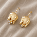 Luxe Earrings with Knob Pendant