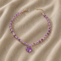 Majestic Necklace with Amethyst Heart