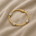 Opulent Rhinestone Bracelet in Gold-Tone