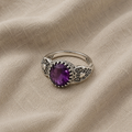 Ornate Oval Ring with Zirconia