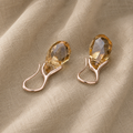Prestigious Amber Drop Earrings