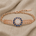 Exclusive Bracelet with Crystal Blue Zirconia