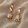 Radiant Flower Hoop Dangle Earrings