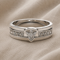 Radiant Rhinestone Silver-Tone Ring