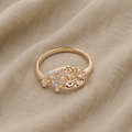 Refined Petal Basket Zirconia Ring