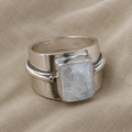 Retro Boho Moonstone-Style Ring