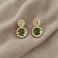 Retro Geometric Earrings with Cubic Zirconia