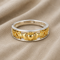 Retro Heart Engagement Ring