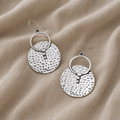 Retro Round Hammered Earrings
