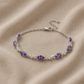 Amethyst Link Bracelet