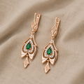Glittering Crystal Emerald Centre Earrings