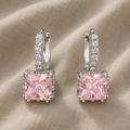 Shimmering Princess-Cut Earrings