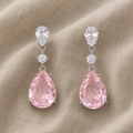 Shimmering Pink Drop Earrings