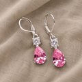 Radiant Drop Earrings with Zirconia