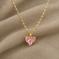 Radiant Heart Necklace with Zirconia