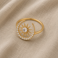 Timeless Ring with Moon and Sun