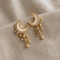 Timeless Tassel Earrings with Moon