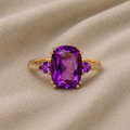 Exquisite Gold-Tone Ring with Cubic Zirconia