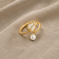 Exquisite Tulip Ring in Gold-Tone