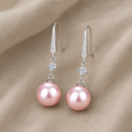 Exquisite Pink Pearl Earrings