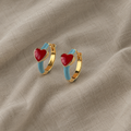 Vintage Heart Drop Earrings