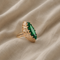 Vintage Flat Oval Pearl Ring