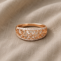 Vintage Floral Filigree Bead Ring