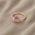 Vintage Multicolour Zircon Flower Ring