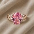 Graceful Ring with Pink Stone